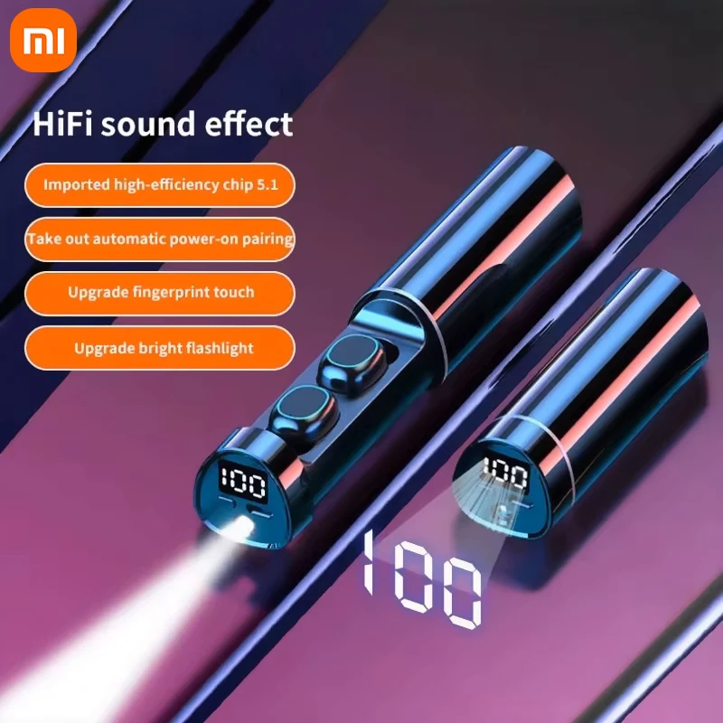Xiaomi TWS N21 Draadloze koptelefoon Stereo bas-oordopjes LED digitaal display-hoofdtelefoon met microfoon Headsets Verlichting voor smartphone