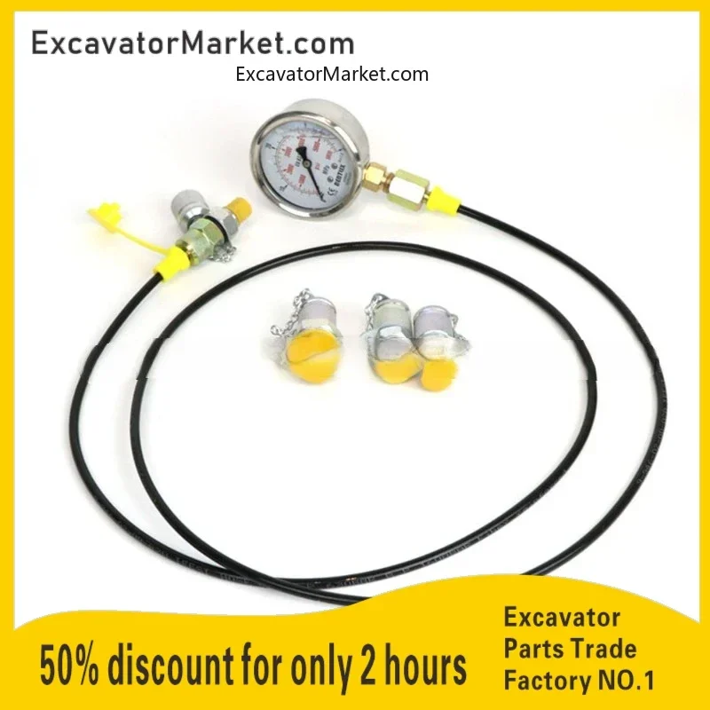 Kobelco Excavator Parts Hydraulic Pump Secondary Repair Lnspection Pressure Gauge Pilot Pressure Test Connector