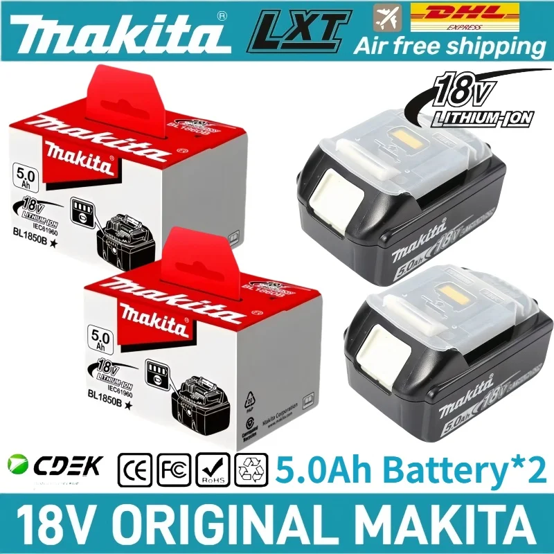 

100% Genuine 18V Makita 6Ah/5Ah for Makita Battery BL1840 BL1830B BL1850B BL1850 BL1860 BL1815 Replacement Lithium Battery