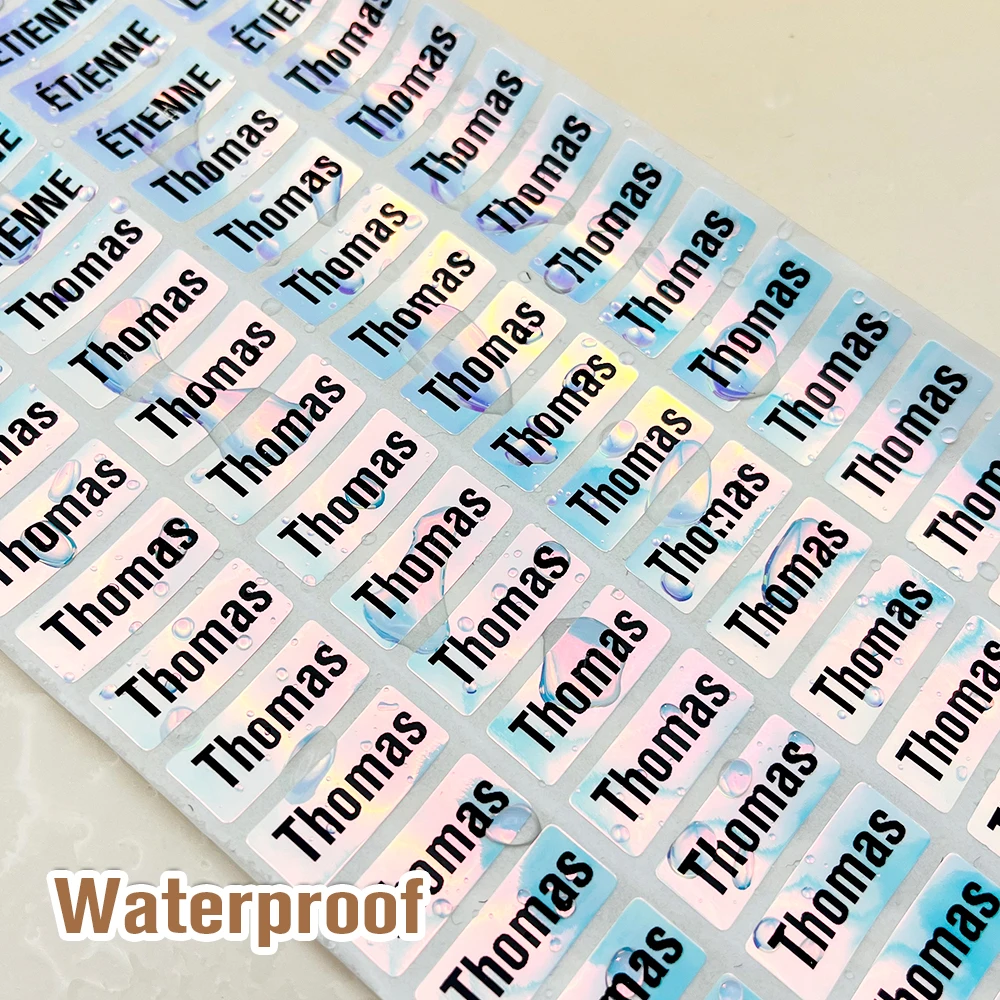 200pcs Custom Hebrew Name Tag Sticker Waterproof Self-adhesive Personalized First Name Label for Children School Stationery