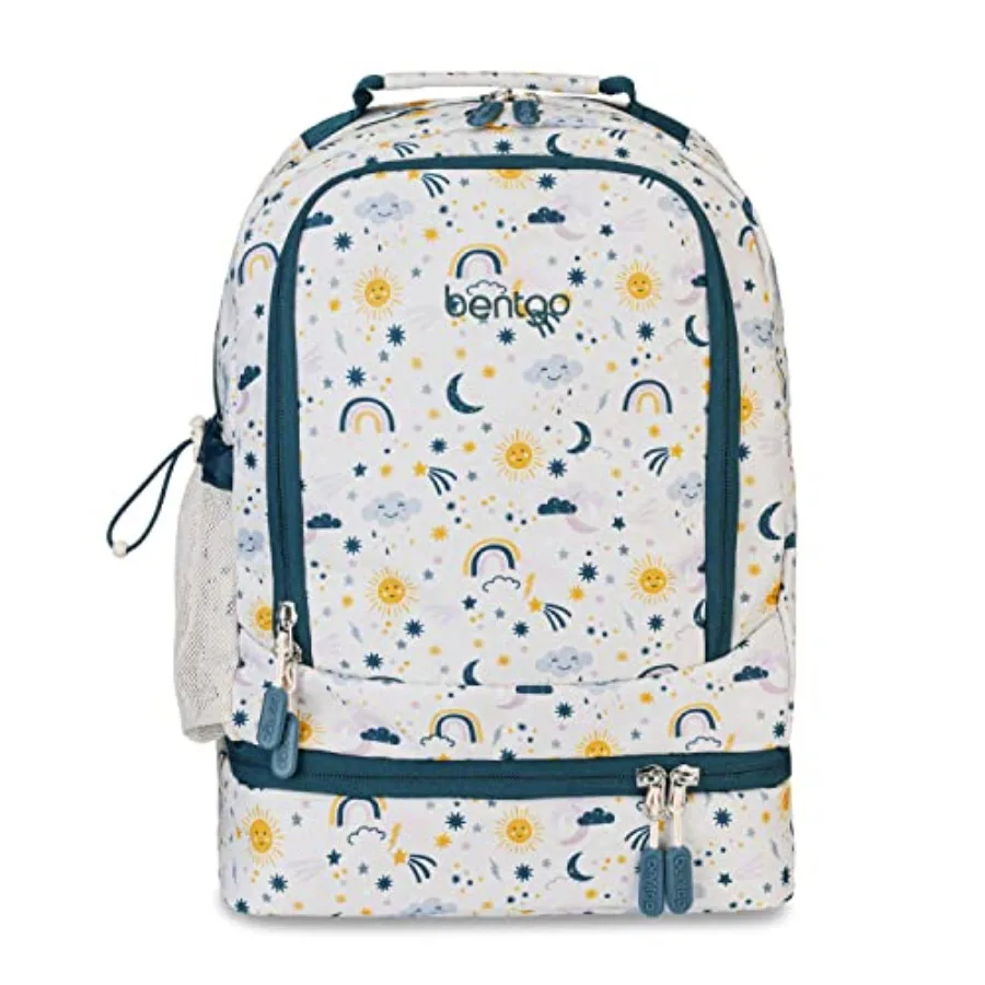 

2-in-1 Backpack and Insulated Lunch Bag - Durable 16" Backpack and Lunch Container in Unique Prints for School and Travel - Wat