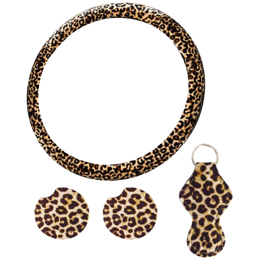 Car Steering Wheel Cover Waterproof Accessory Decor Accessories Leopard Anti-skid Decorate Parts