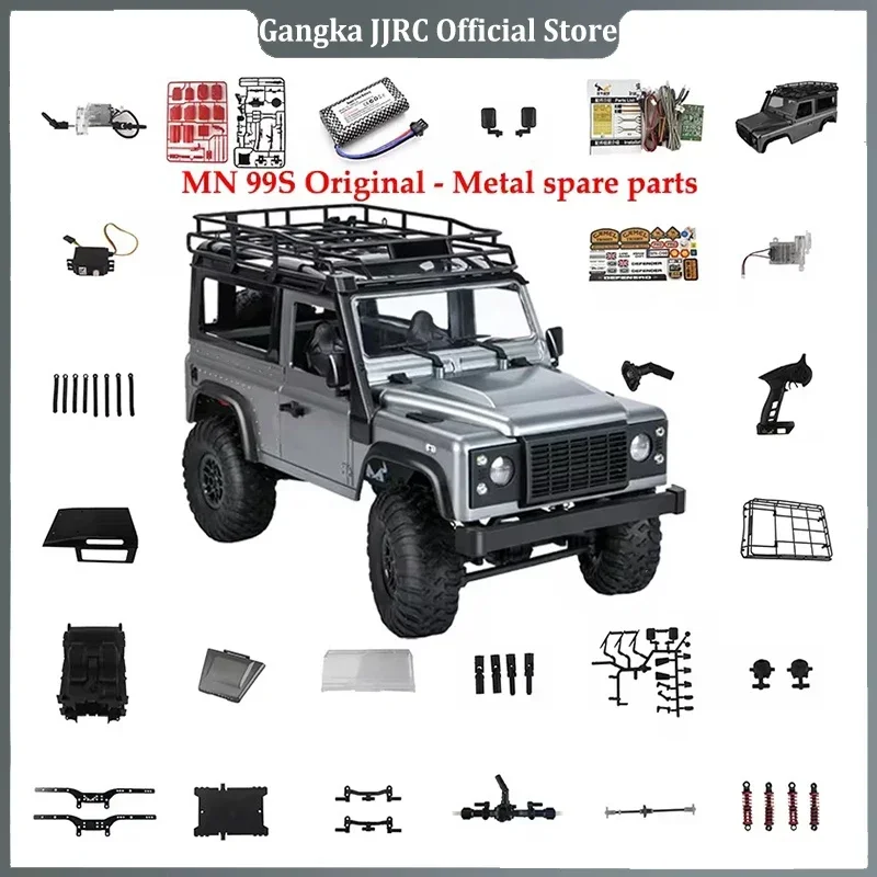 Peças de reposição de metal para janela do carro, atualização, acessórios de atualização, DIY, decorações, OP, modelo MN, D90, D91, MN99, MN99S, 1:12