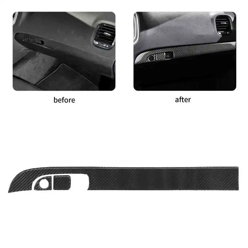 3pcs Carbon Fiber Storage Box Trim Interior Decoration Fit for Dodge Charger 2011 2012 2013 2014 Car accessories