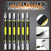 6PCS Metal Crowbar Prying Opening Repair Tool Kit For Mobile Phone Notebook Dual Heads Metal Spudger Home Hand Tools Sets
