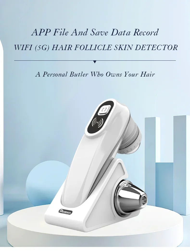 200 Times Magnification UV Light Detection Smart Wifi Scalp Detector / Hair Folicle Head Analyzer Wireless Scalp Scanner