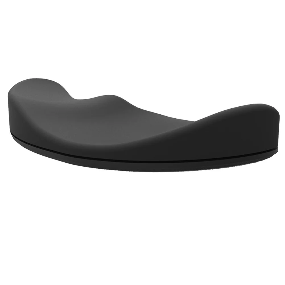 

Silicone Crescent Moon Wrist Rest Pad Black Relieve Elbow Shoulder Stress Improve Hand Wrist Posture for Studying Working Gaming