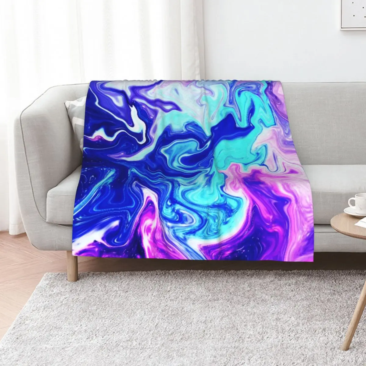 

Galaxy Paint Marble Swirl - Abstract art Throw Blanket for babies manga Soft Plush Plaid Luxury Brand Blankets