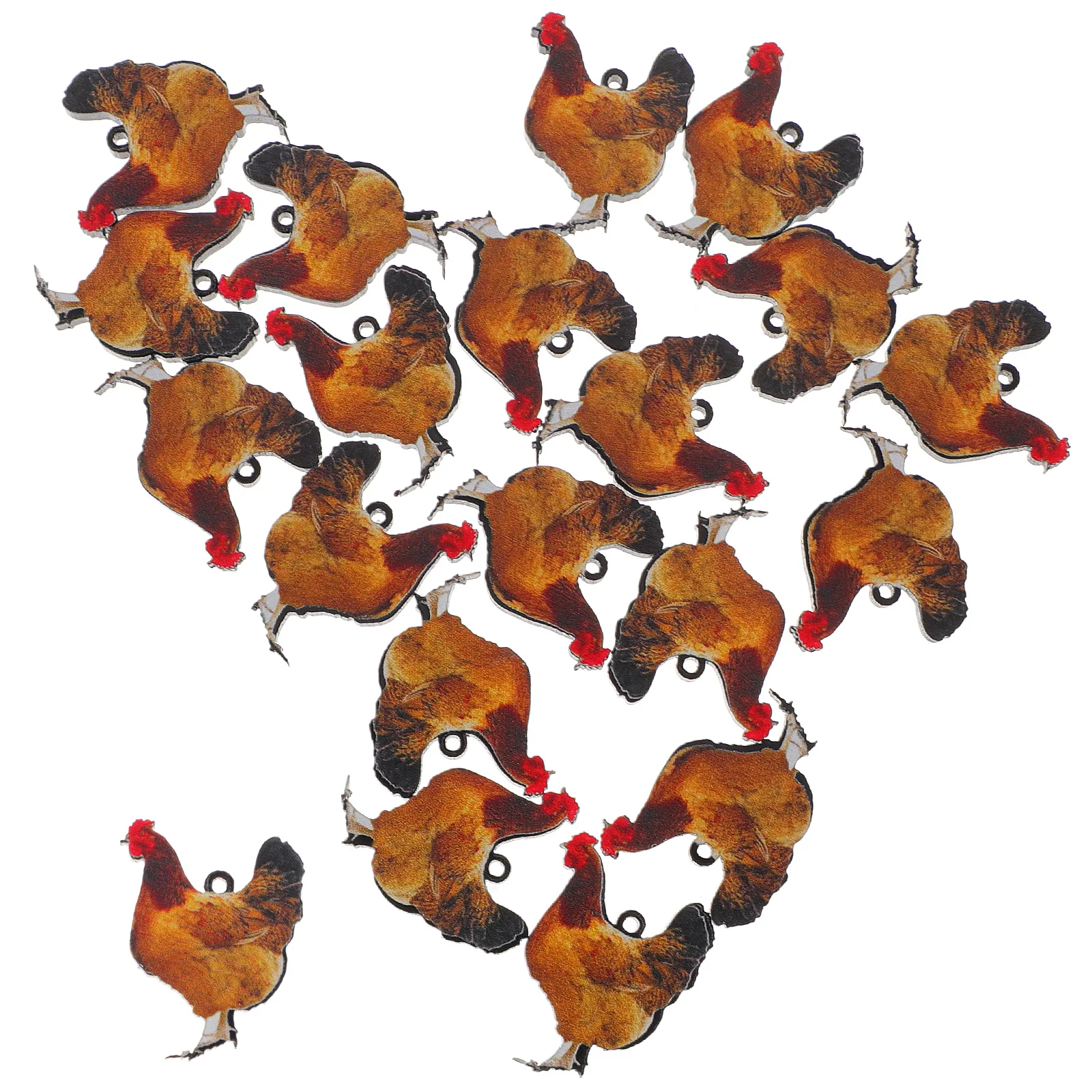 

20Pcs Acrylic Animal Charms Hanging Hole Cute Pendant DIY Jewelry Making Accessories Craft Supplies for Bracelets Necklaces