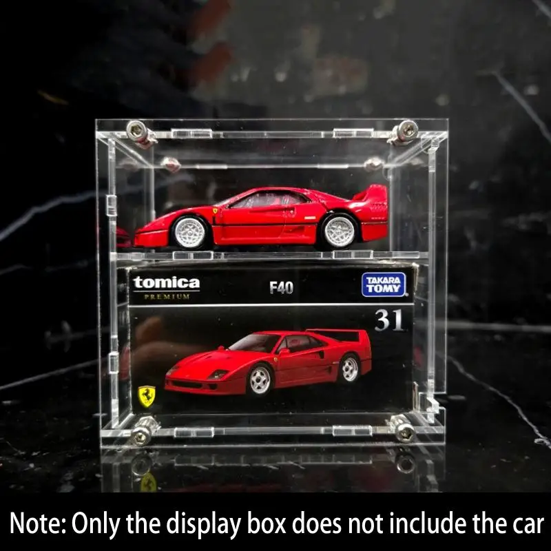 

1/64 Model Cars Acrylic Display Case Fit For Mini Size MiniGT Tomica Assembled Dust Proof Box Cabinet Toy Vehicles