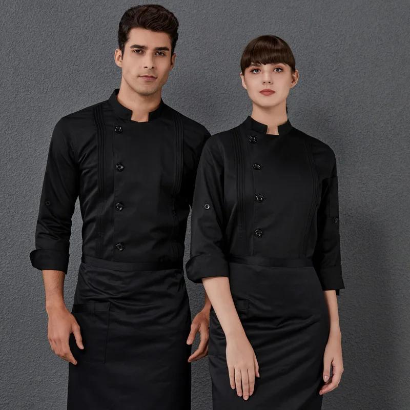 

C185 Restaurant Canteen Back Kitchen Short Sleeve Cake Maker Work Clothes Baking Workshop Sushi Chef Uniform Chef Jacket