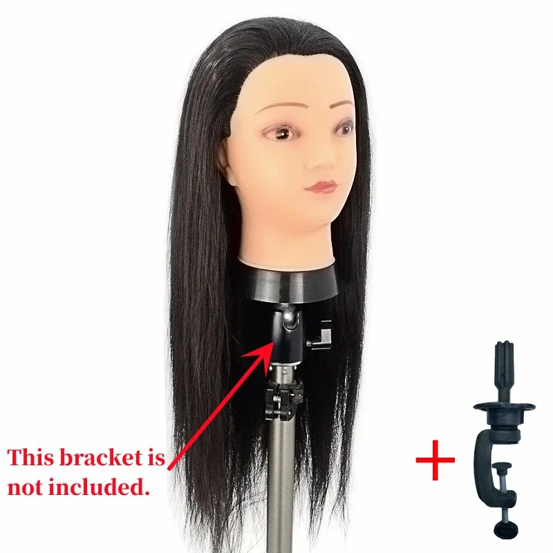 Training Mannequins Head For Makeup Hair braiding Straight Hair Hairdressing Practice Salon Head Hairdresser 60cm Styling Tool