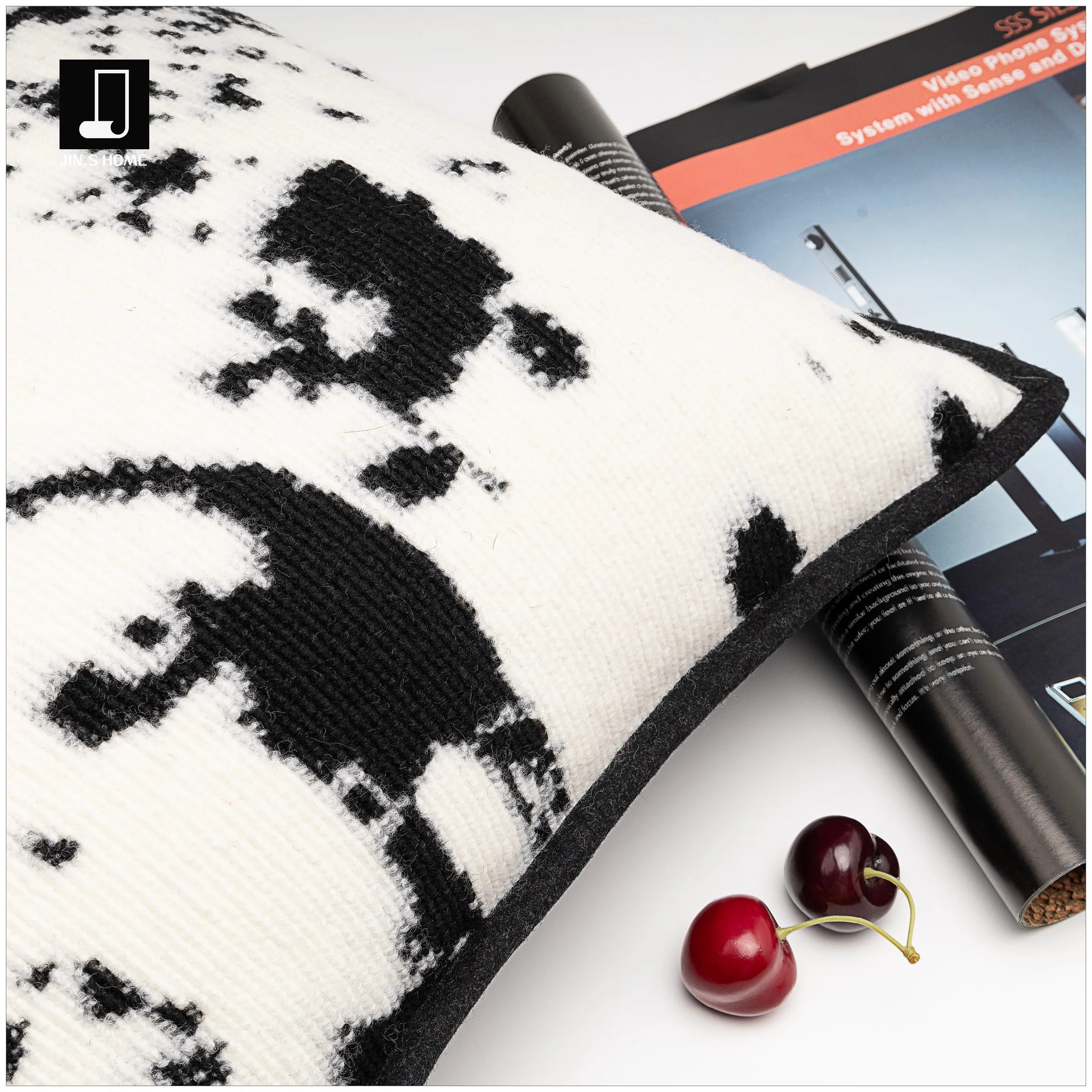Modern Simplicity Black White Ink Abstract Sofa Pillowcase Luxury Home Decor Square Polyester Fabric Couch Cushion Cover