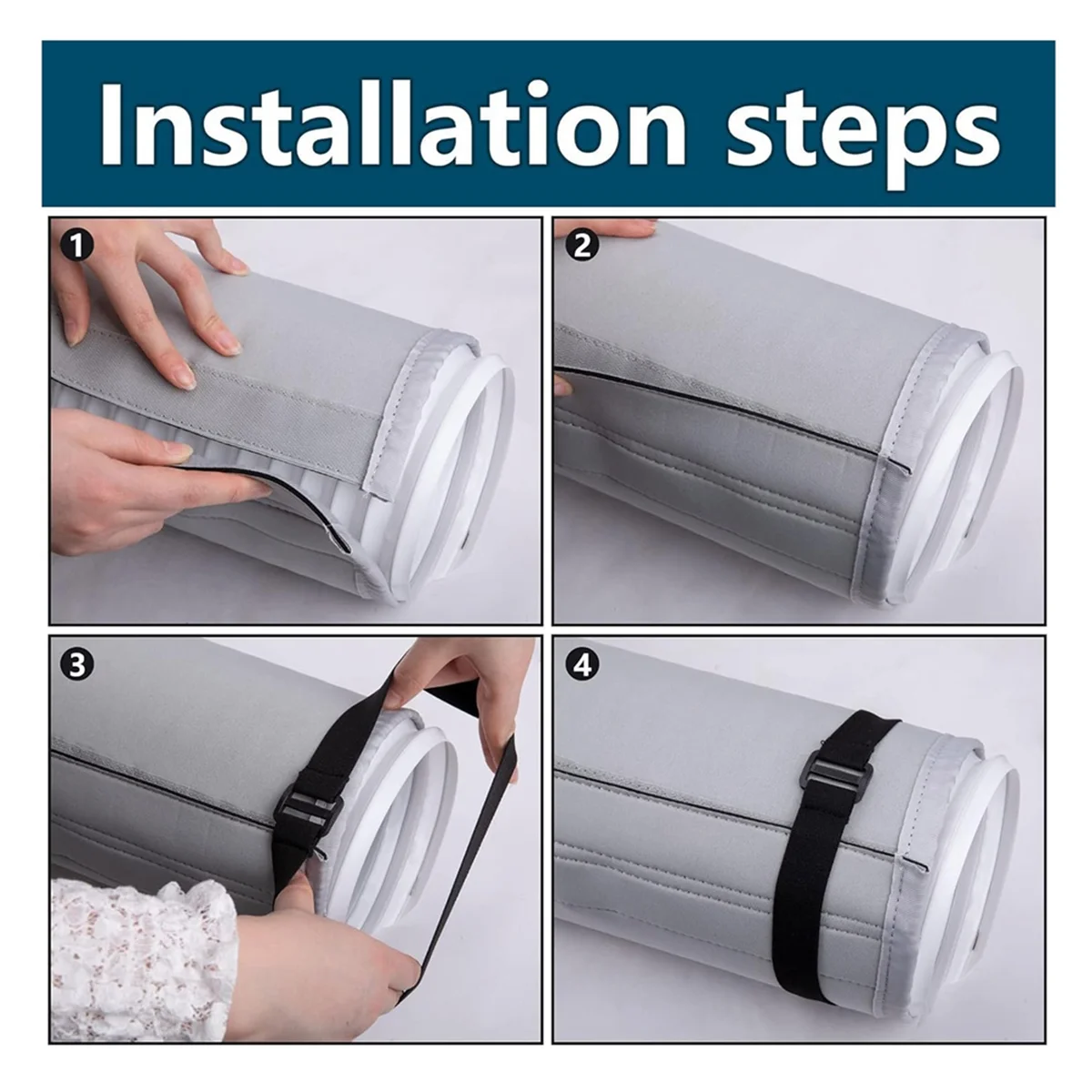 Il coperchio del tubo del condizionatore d'aria avvolge il coperchio dello sfiato del condotto del tubo AC-manicotto coibentato per AC portatile per 5In e 5.9In di diametro