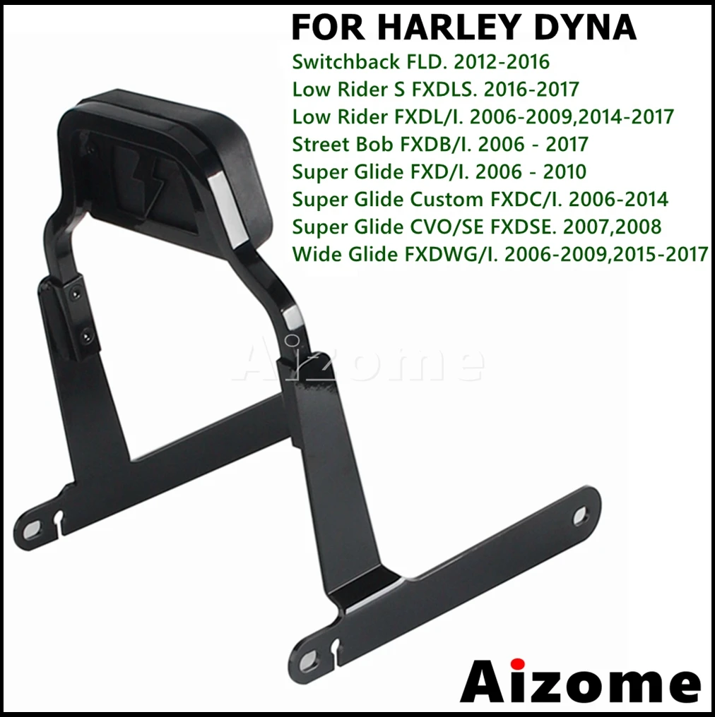 Oparcie motocyklowe Sissy Bar Poduszka na tylne siedzenie do Harley Dyna Switchback FLD Street Bob FXDB FXDBI Wide Glide FXDWG FXDWGI 06-17 — zdjęcie 7