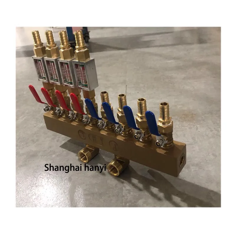 Hanyi Aluminium Brass Cooling Water  Diverter With 4-8 Point Manifolds 3/8PT For Mould