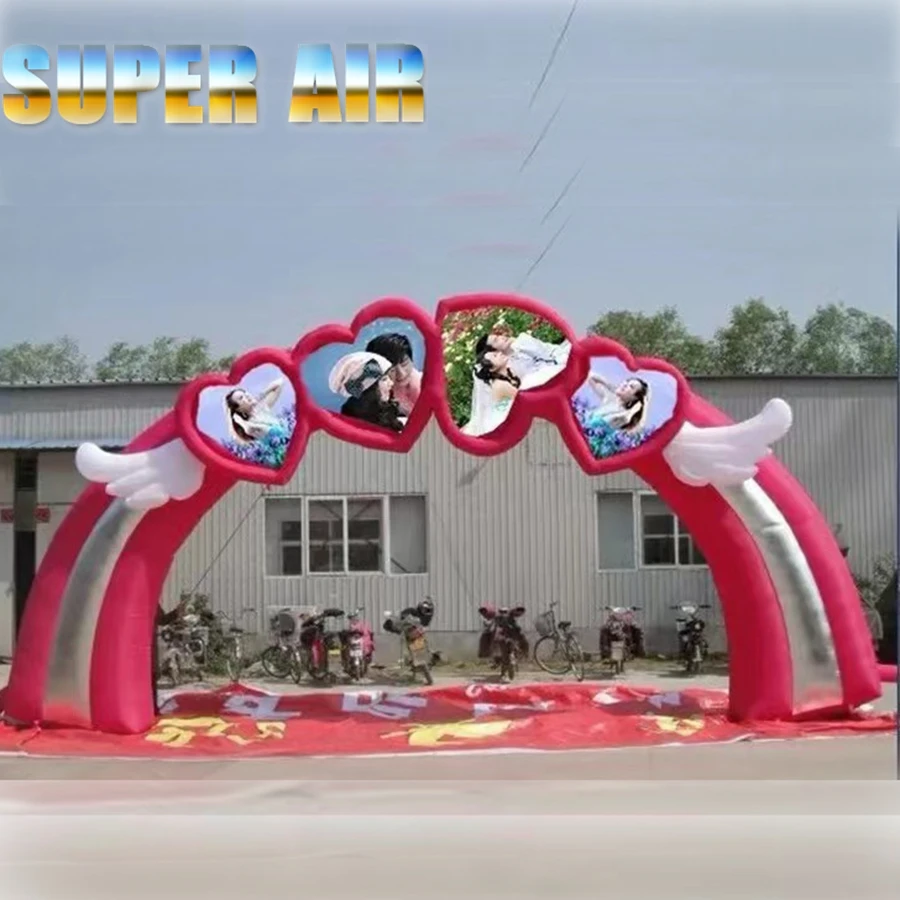 Wedding love inflatable arch can take photos of professional custom outdoor mobile large safe portable