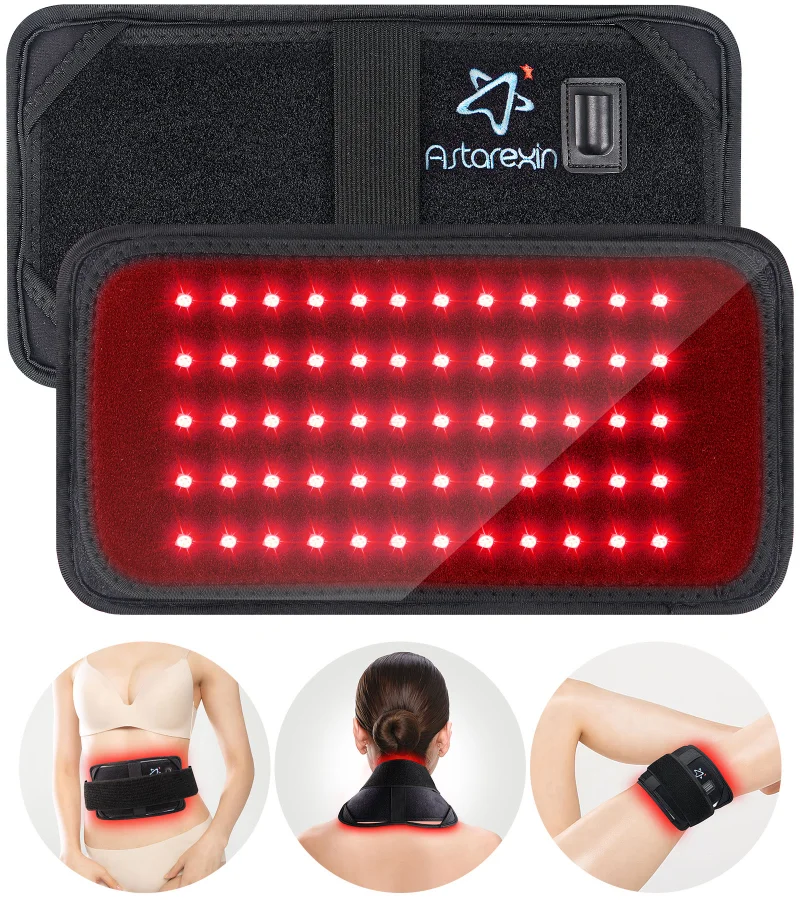 Cinturón de terapia LED con luz infrarroja para cintura, cinturón de masaje con calefacción, almohadilla Lumbar, masajeador de cintura para alivio del dolor de cuerpo completo