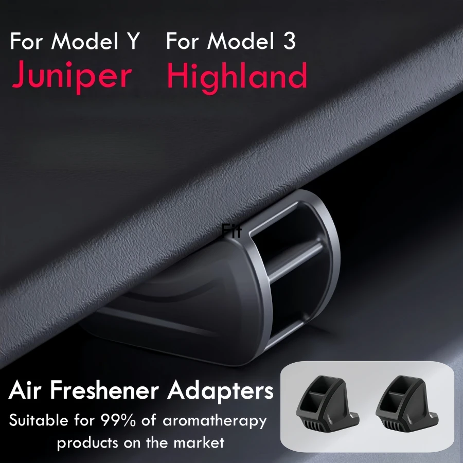 Air Freshener Adapter For Tesla Model Y Juniper Launch & Model 3 Highland Air Vent Silicone Clips (Air Freshener Not Included)
