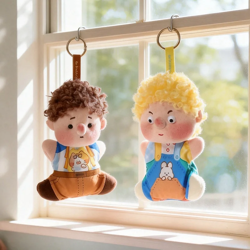 16cm Funny DIY Explosion Curly Hairstyle Cute Big Nose Idol Doll Plush Toy Soft Stuffed Anime Figure Toys for Kids Gifts Decor