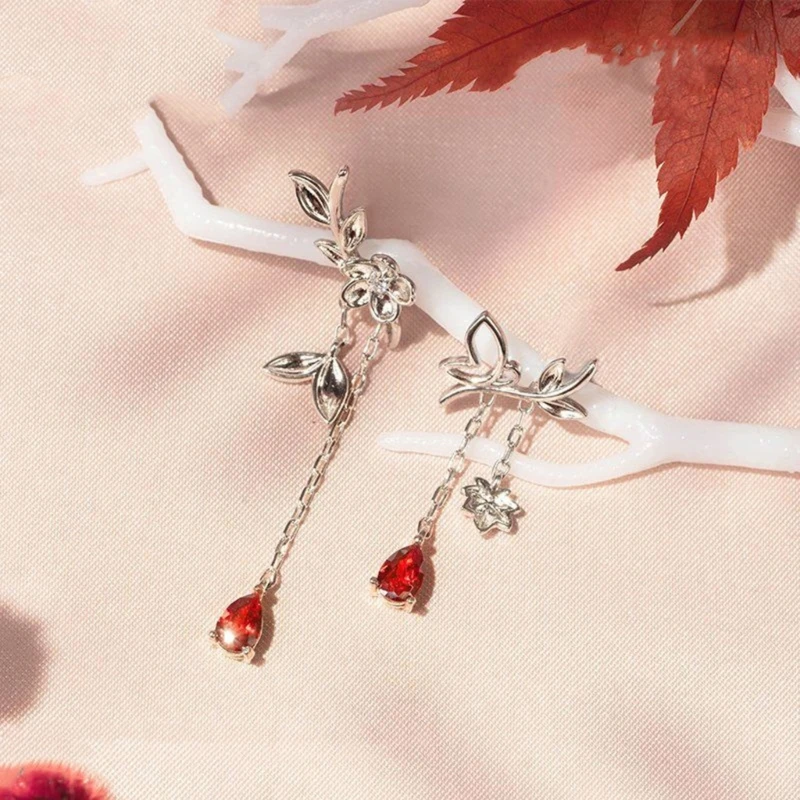 Tian Guan Ci Fu Earrings Hua Cheng Dangle Earrings Anime Hua Cheng Xielian Figure Cosplay Costume for Women Couples