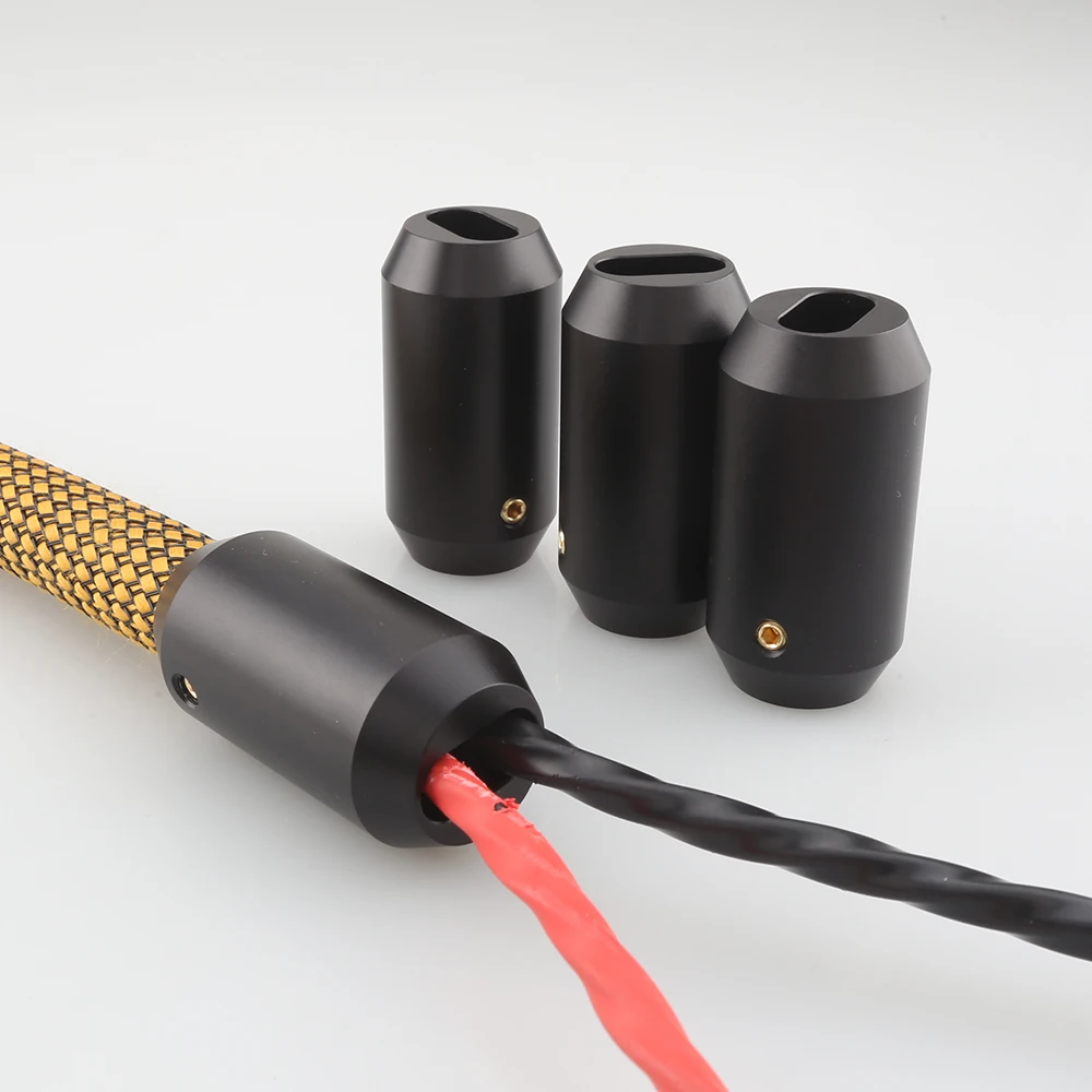 Pantalon séparateur en Y 1 à 2 haut-parleurs câble RCA Audio connecteur de fil de bricolage noir de câble de haut-parleur bottes de pantalon 4 pièces