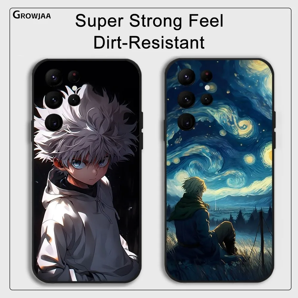 

h-HUNTER k-Killua Zoldyck Phone Case for Samsung Galaxy S24 Ultra S22 S23 Ultra S21 S20 5G Protective Silicone TPU Funda