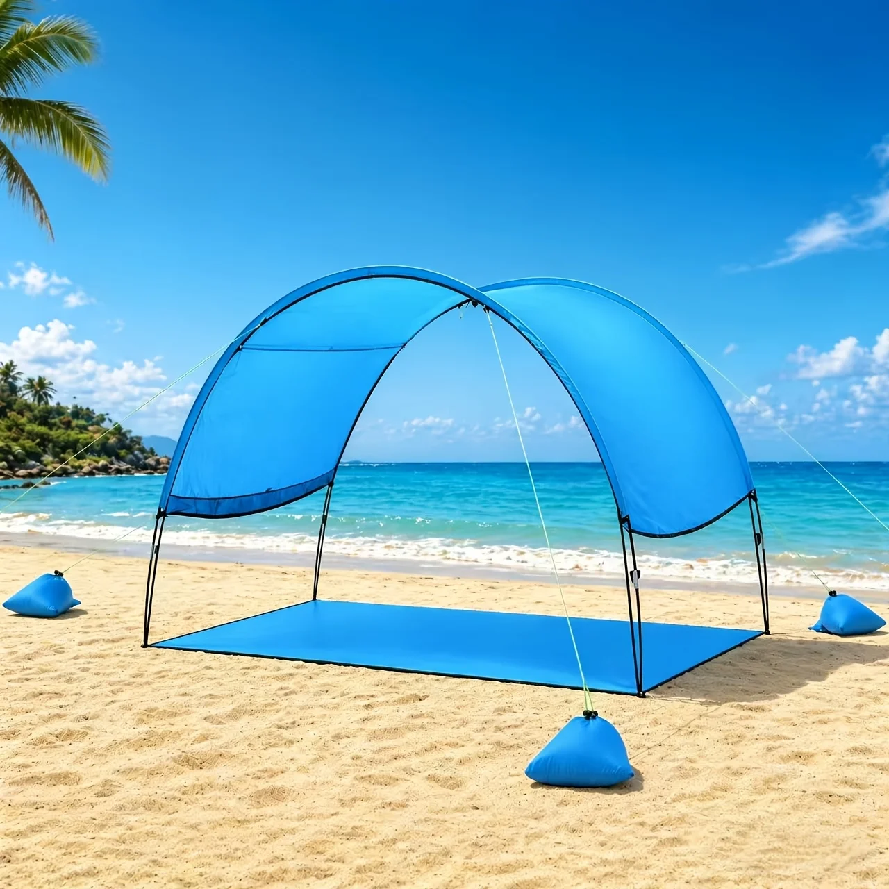 

Sunscreen Canopy Tent for 2-3 Person Family Beach Camping, UPF50+ UV Protection, 4000+mm High Quality Coating, Quick Opening