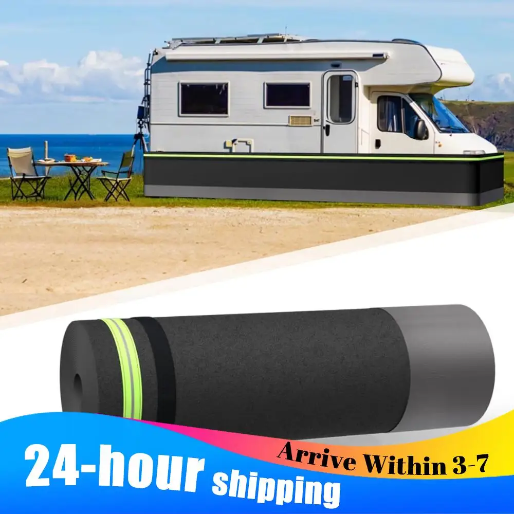 Insulated Camper Skirt with Tightly Metal Plates Windproof Bottom Cover Easy Installation Waterproof for Garden Outdoor Yard