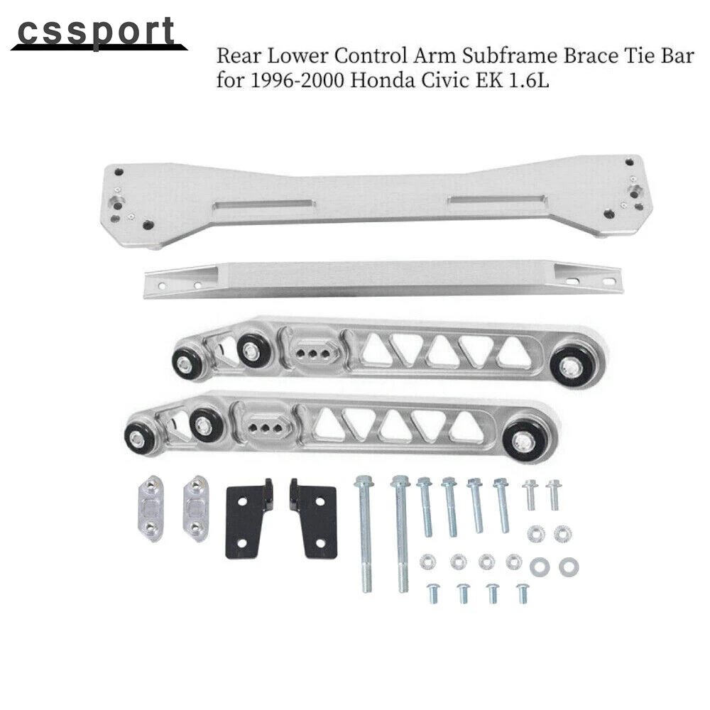 

Rear Lower Control Arm Subframe Brace Tie Bar Kit for Honda Civic EK 96-00