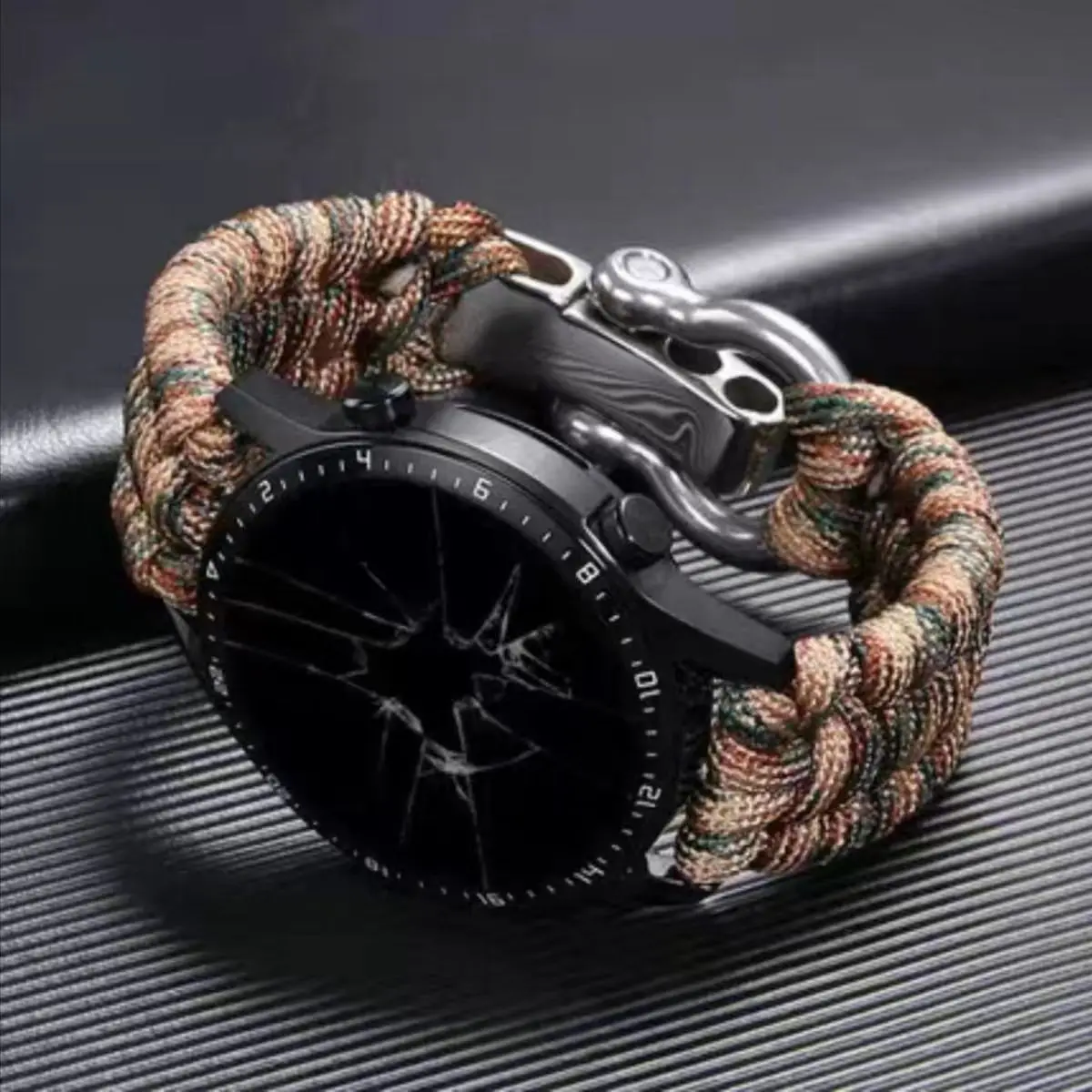 20mm 22mm Survival Paracord Watch Band for Samsung Galaxy Watch 5/4 44mm/40mm 5 Pro Bracelet Belt Watch 4 Classic 46mm/42m Strap