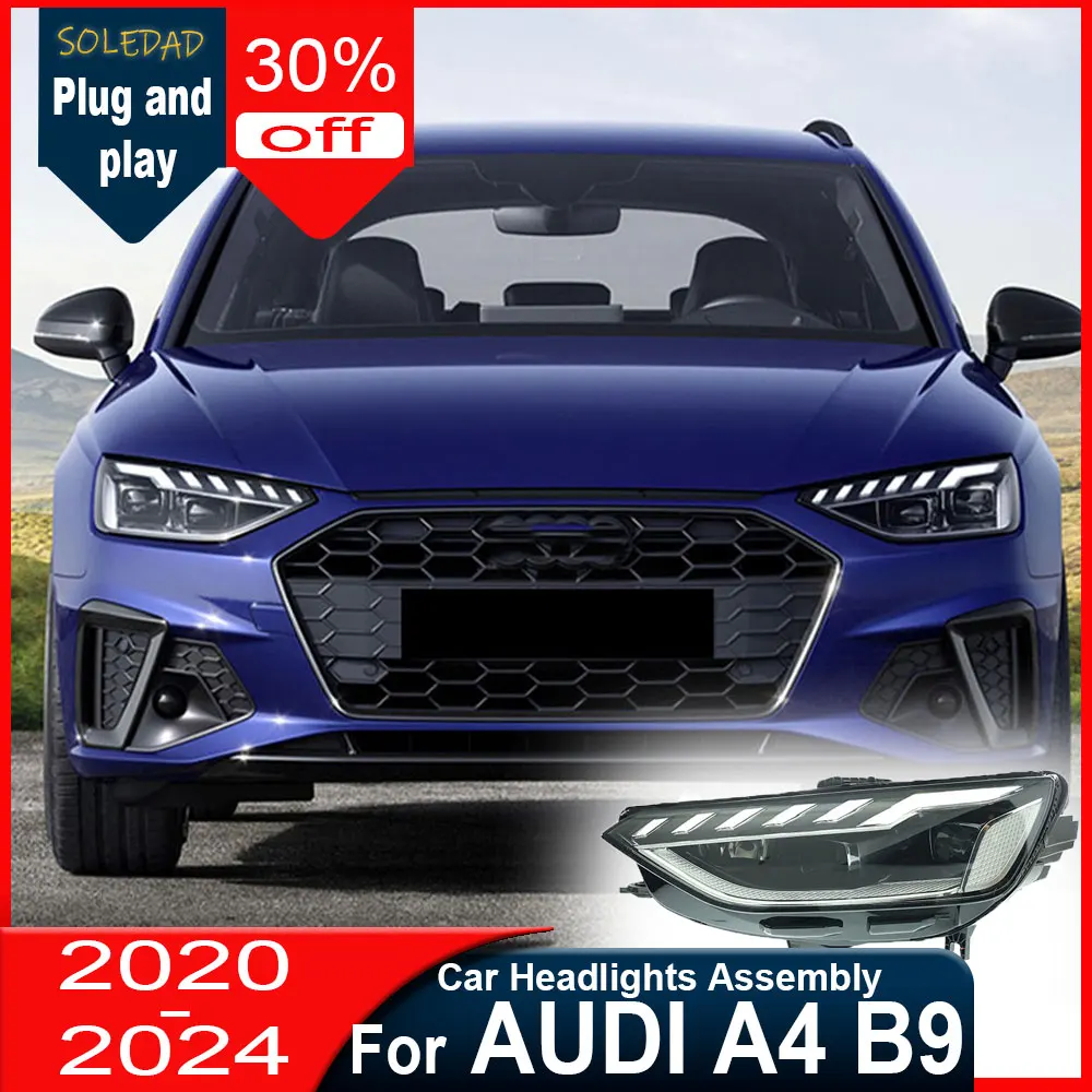 

Head Lights for Audi A4L 2020 2021 2022 2023 2024 A4 B10 Led Lights Drl Day Running Light Tuning Car Accessories