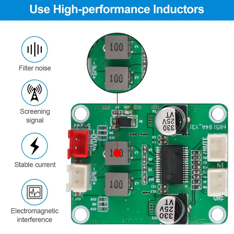 60W Mono Digital Audio Power Amplifier Board TPA3118 DC 12V-24V 4-8Ohm Class D Home Audio Amplifier Module