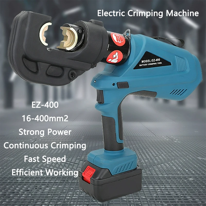 

Rechargeable Electric Crimping Machine EZ-400 Portable Hydraulic Terminal Crimping Pliers Continuous Crimping Efficient Working