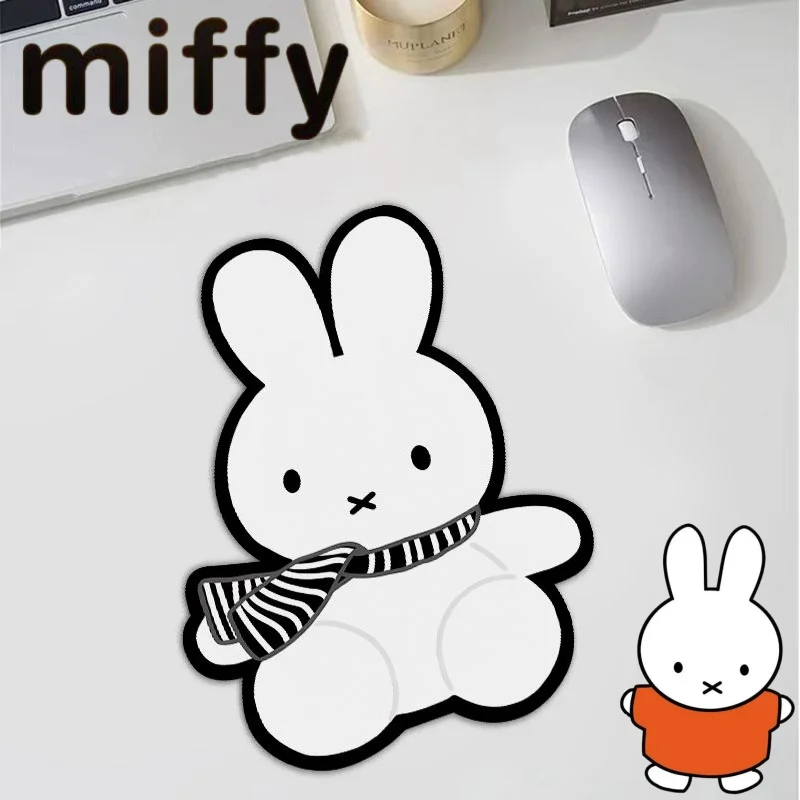 Cute Miffy Rabbit Sweet Creative Cartoon Pattern Computer Desk Fashion Non-Slip Wear-Resistant Wrist Rest Small Shaped Mouse Pad