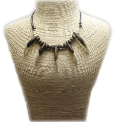 Hot sale tooth necklace imitation True teeth beaded necklace adjustable length Mens Womens Amulet Jewellery
