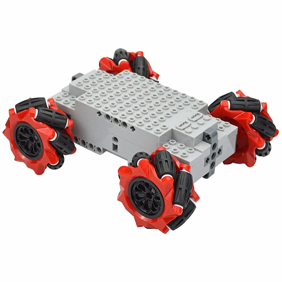 MOC RC Buggy Cars Vehicle Brick Compatible Mecanum Wheels Universal Omnidirectional Tires EV3 Technical Building Block For Kids