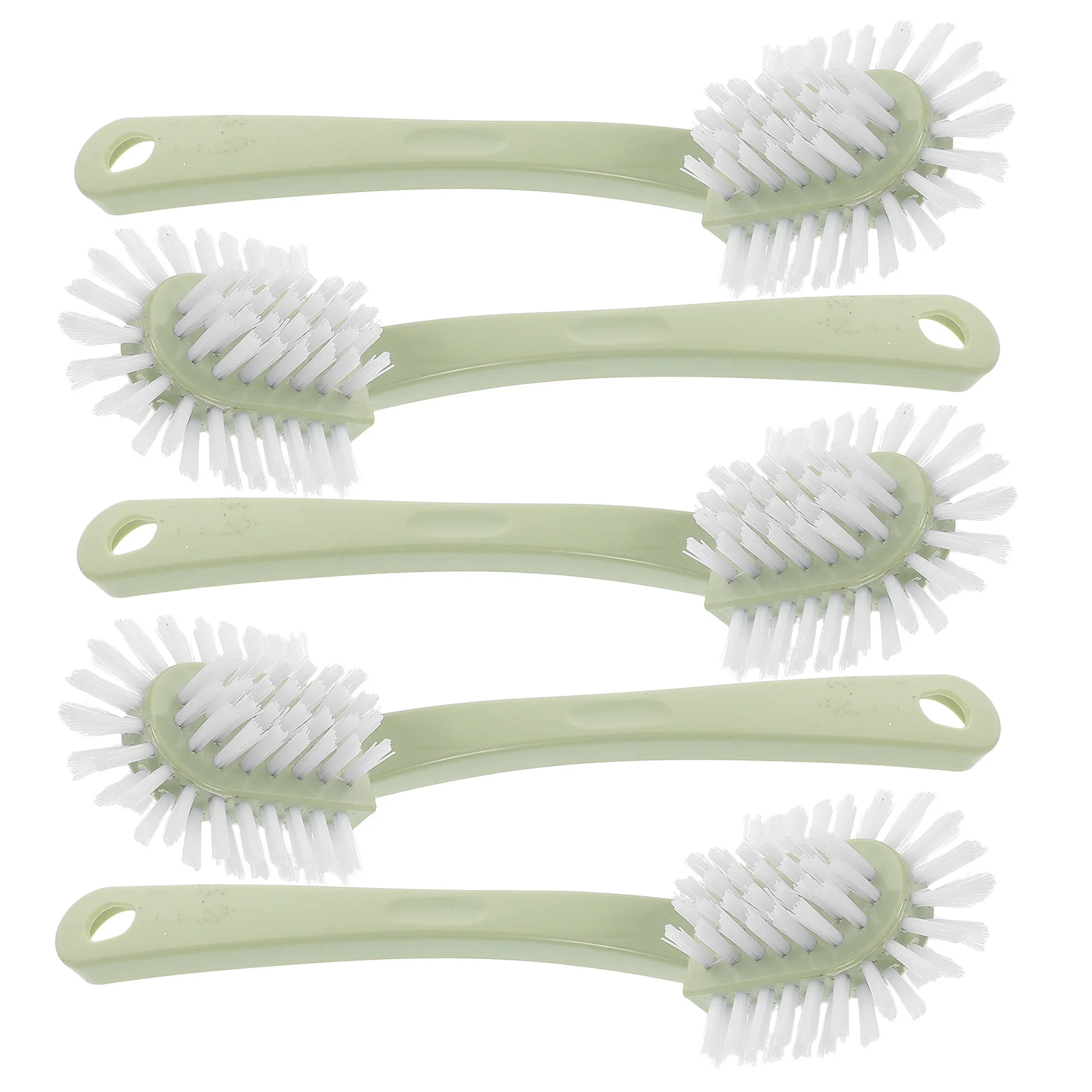 

5Pcs Long Handle Five-Sided Shoe Brush Soft Elastic Bristles Universal Clothes and Shoe Cleaner Household Scrubbing Tool