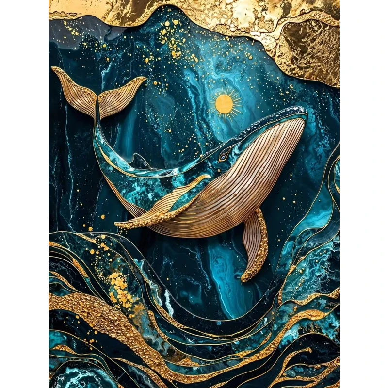 

Blue Whale Animal 500/1000/1200/2000 PCS Jigsaw Puzzles Family Activity Games for Gameroom Bedroom Gifts Home Decor Frameless