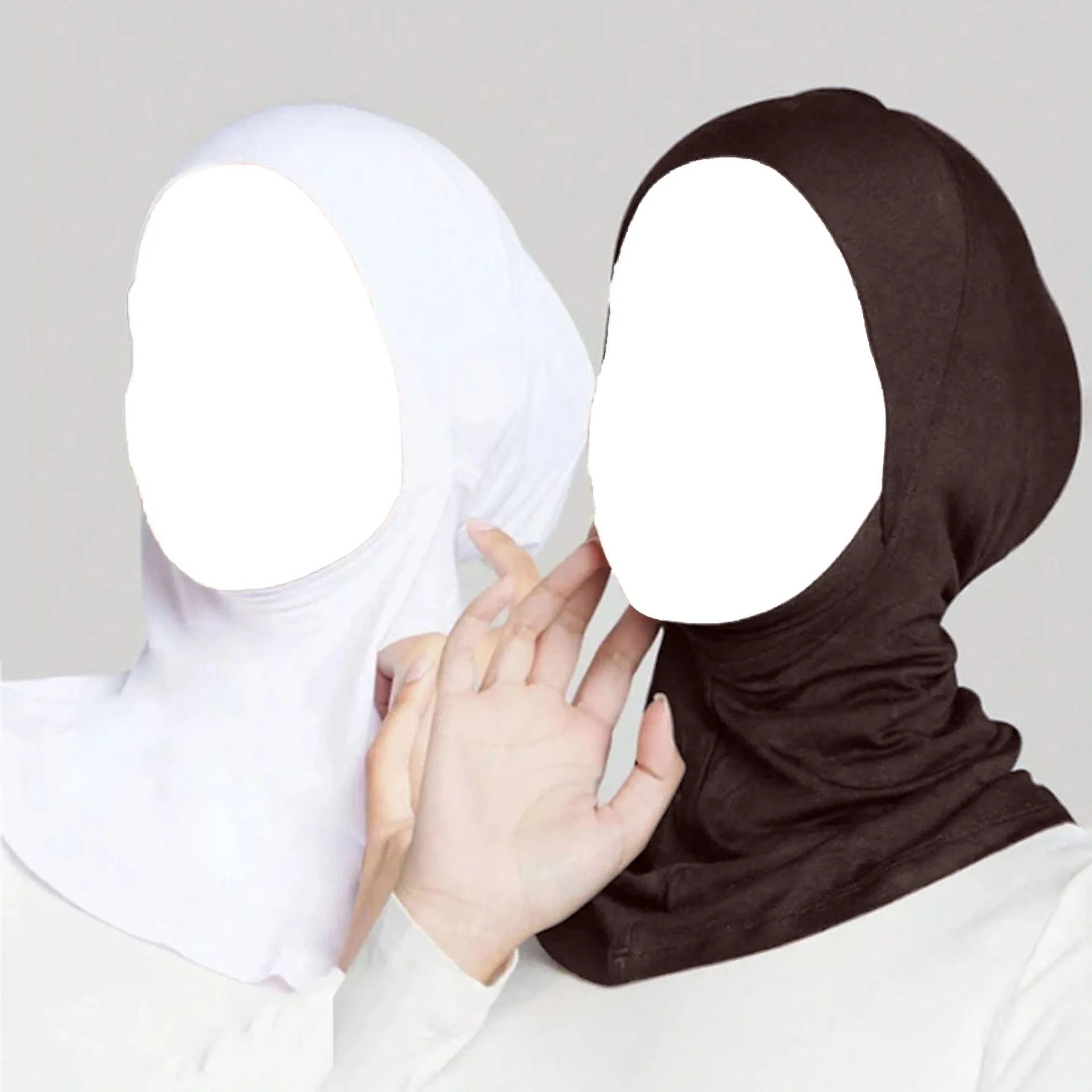 [Hoogwaardig katoen] Modale meerkleurige ademende nekbescherming Hoge elasticiteit Dieptepunt Cap Cover Sjaal Hoofddoek