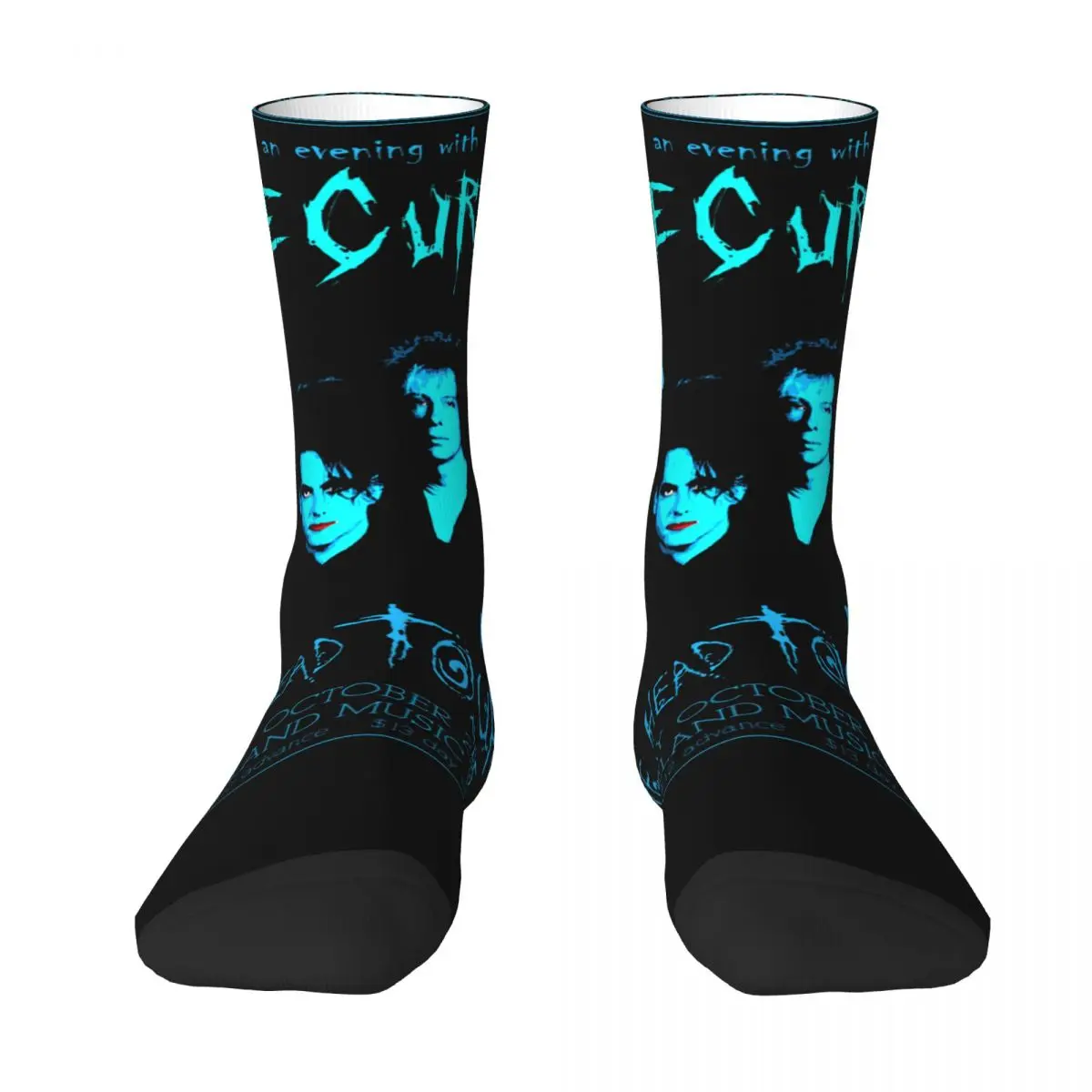 The Cures 1985 Concert Poster R313 Stocking Unique The Best Buy Color contrast Field pack Graphic Elastic Socks