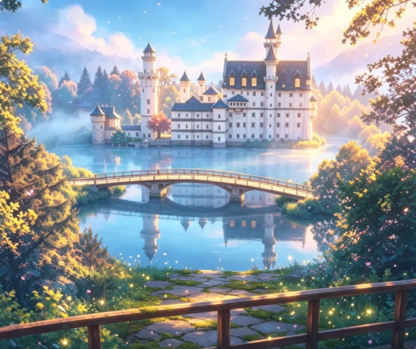 Very Cheap European Castle Forest Landscape Home Decoration Set Suitable for Adult Birthday and Christmas Gifts