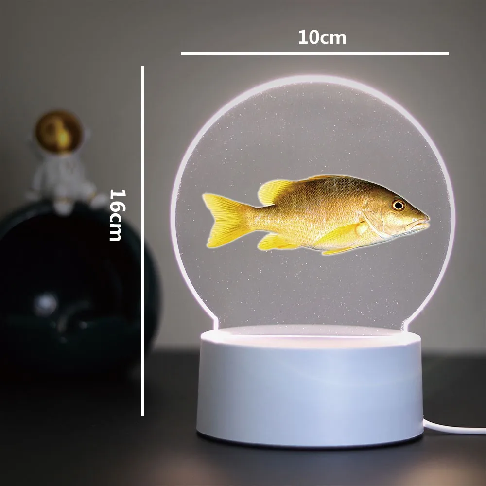 1 pc cute Clownfish 3D Led Night Lamp Usb Birthday  Gifts For Kids Toys