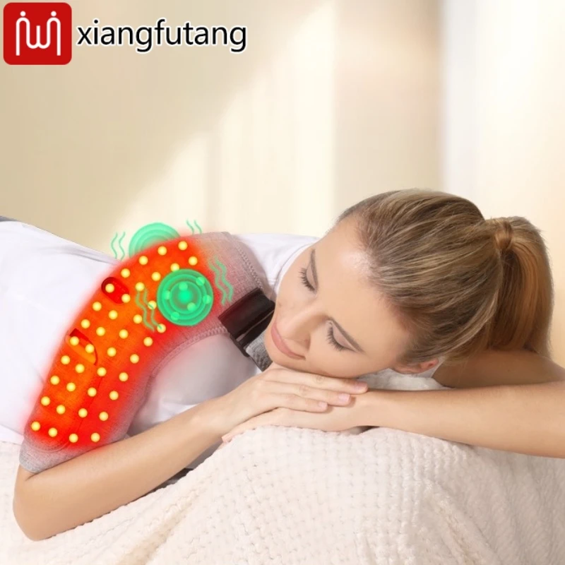 

Red Light Heated Shoulder Support Pad with Vibration Massager Heat Therapy Shoulder Wrap for Joint Pain Relief & Muscle Comfort