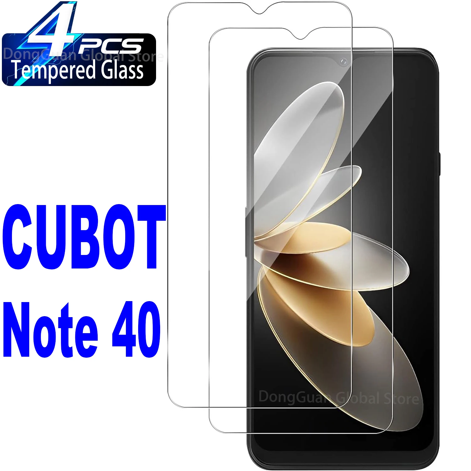 2/4Pcs Tempered Glass For Cubot Note 40 Screen Protector Glass Film