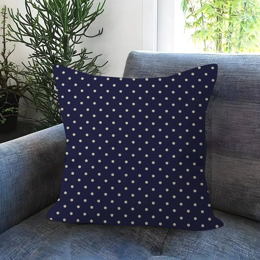 Modischer Polka-Dot-Figurenkissenbezug, Dekorativer Kissenbezug für Feiertage – Detail 6