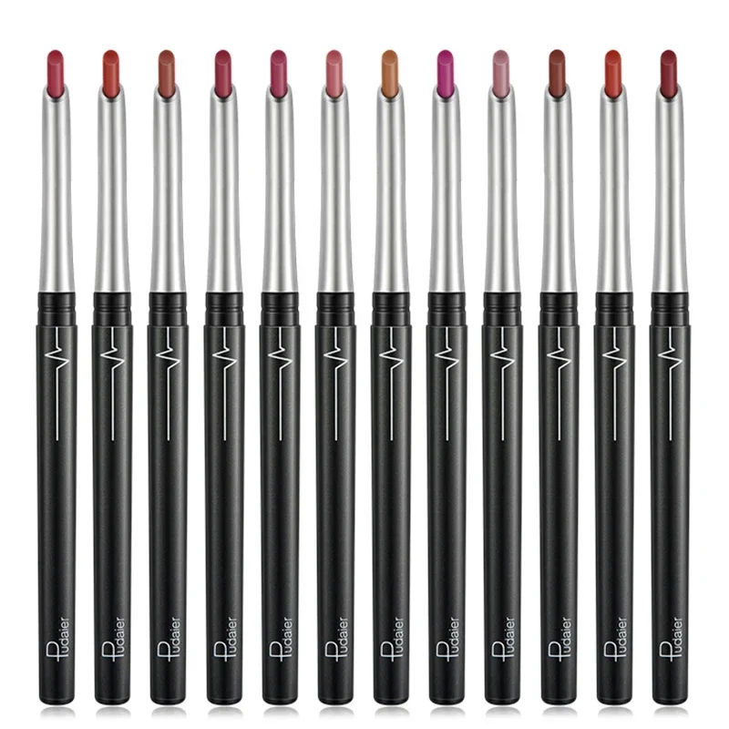 Lipliner-Stift, wasserfest, 2-in-1, satte Farbe, feuchtigkeitsspendend, matt, für Lippen, Make-up, Lippenstift, Lipliner mit hoher Farbwiedergabe