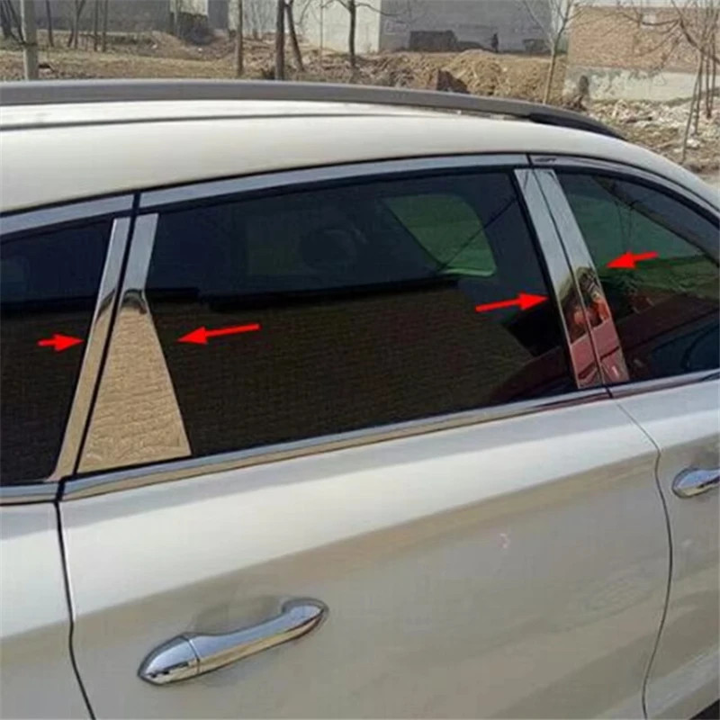 WELKINRY For Leopaard CS10 2015-2020 Liebao Q5 Stainless Steel Car Body Door Window Central Middle B Column Pillar Post Trim