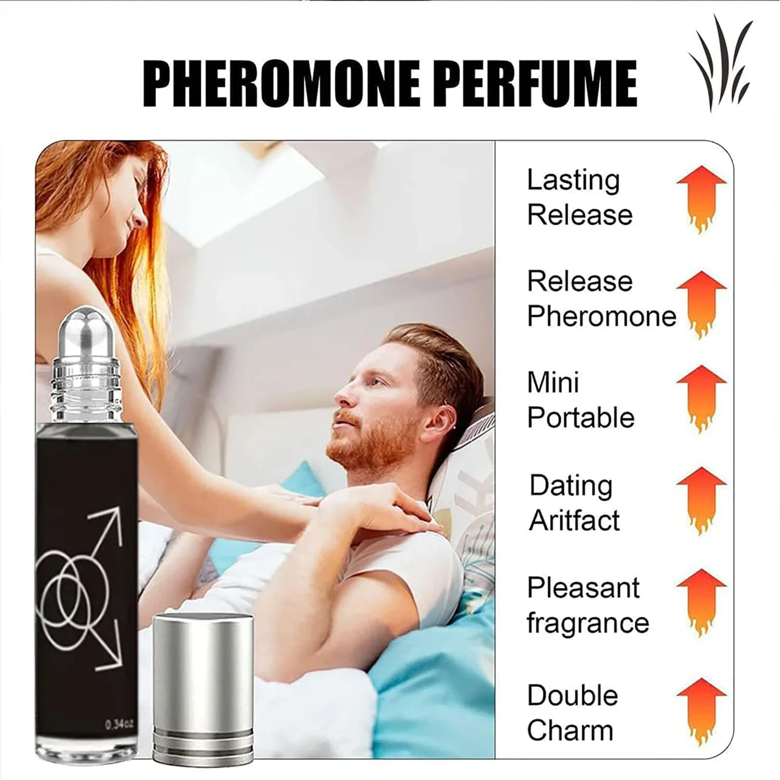 Feromonas corporales para hombre y mujer, Perfume esencial para el cuerpo, Aceite Estimulante para el sexo, de larga duración Androstenone, Perfume Sexy