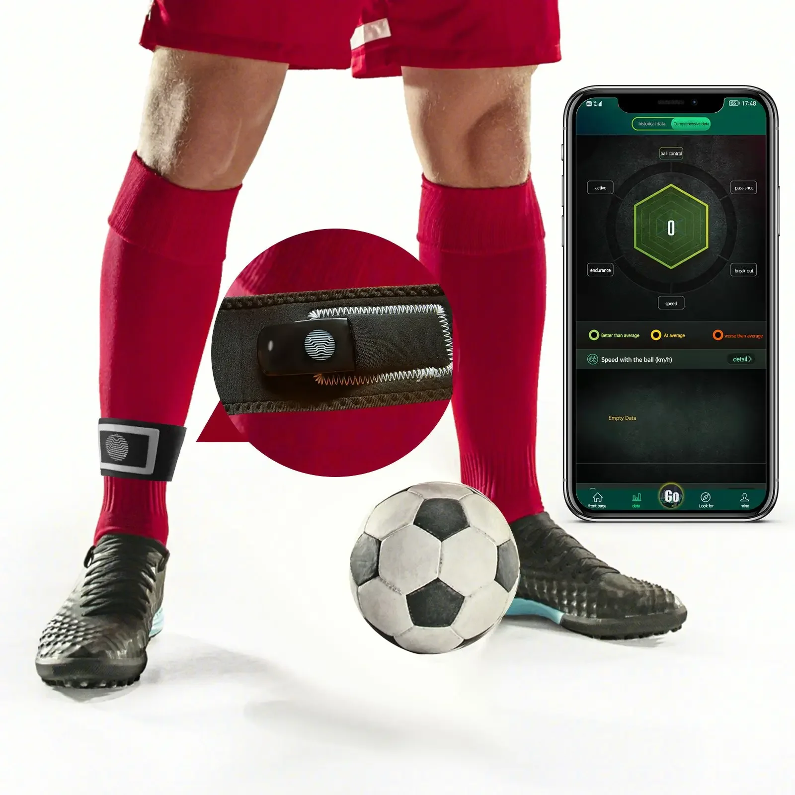 Reconocimiento de movimiento y análisis de datos personalizados para equipos de fútbol, presentación de datos inteligente, usable, alta tecnología